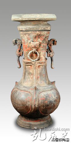 战国云雷纹陶壶:仿自古代燕都蓟城青铜礼器