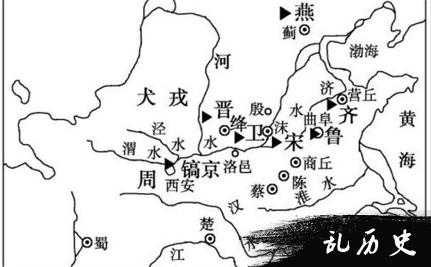 西周分封制地图