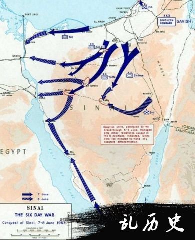 第三次中东战争的形势图