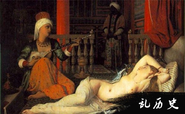 安格尔名画《土耳其宫女与女奴》
