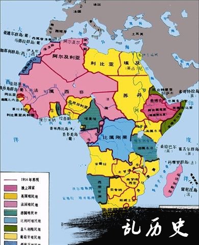 瓜分非洲示意图