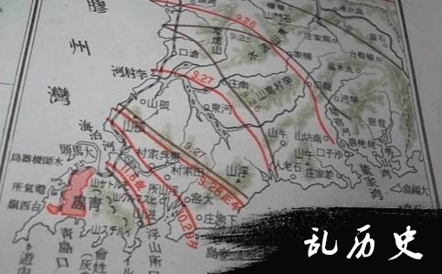 青岛战役的作战地图