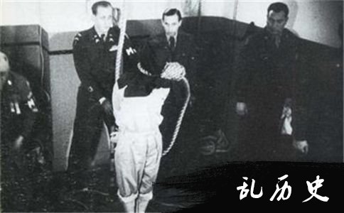 松井石根处绞刑的照片