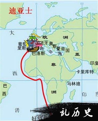 迪亚士航海路线图