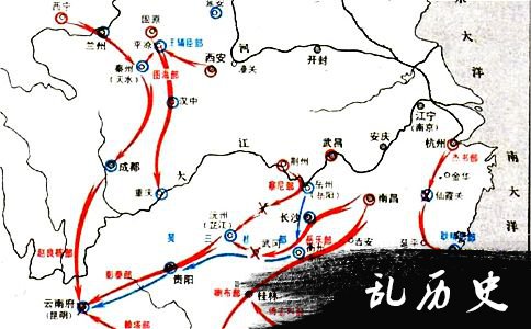 三藩之乱的过程地图描述 