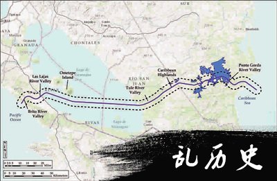 尼加拉瓜运河示意图 尼加拉瓜运河介绍