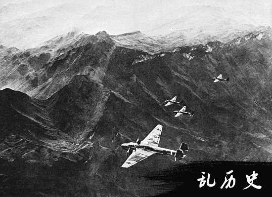 1939年9月28日，空袭重庆的日军航空兵战机编队