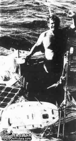 法国探险家德拉完成横渡大西洋的壮举（todayonhistory.com）